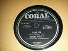 Buddy holly. 78 record. Rave on..take your time. E to E -
