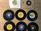 MISC.RECORDS-1950'S VINYL 45 RPM-SANTOS & JOHNNY, THE FLAMINGOS, JERRY BUTLER. 