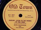 RUTH McFADDEN & SUPREMES - 78 - Darling, Listen To The Words Of This Song - VG++