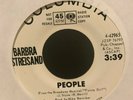 60s vocal pop 45 BARBARA STREISAND People COLUMBIA PROMO listen purple