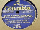MOZART QUARTET IN C MAJOR THE LENER STRING QUARTET COLUMBIA L1545-48