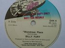 Billy Fury - Wondrous Place Promo 45 EX