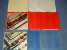 THE BEATLES - 3 x LP COLLECTION OF RED, WHITE & BLUE DOUBLE LPs