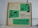 BUDAPEST STRING QUARTET LP Mozart COLUMBIA ML 4143     $5 COMBINED SHIP   R