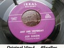 ? JOE SIMON 'Just Like Yesterday' STAMPED ORIGINAL northern soul 45