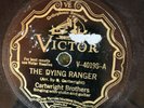 Victor 40198 Cartwright Brothers THE DYING RANGER 78rpm Country 1929 EE+