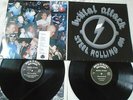 BRUTAL ATTACK - STEEL ROLLING ON DLP  ISD ORIGINAL 1990 VINYL LP ROCK-O-RAMA EX