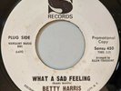 Betty Harris - What A Sad Feeling / I'm Evil Tonight 45 Sansu 1965 Soul VG+