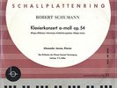 SCHUMANN Piano Concerto Op.54 JENNER ADLER Bertelsmann 8086 10