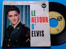 ELVIS PRESLEY,Le retour d'Elvis,RARE FRENCH EP RCA Yellow label,1960.Army suit