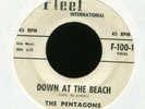 THE PENTAGONS Down at the Beach on Fleet R&B Doo Wop 45 Hear