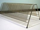 Retro Anodised Gold Metal RECORD RACK  - holds 60  Records LPs - 45s  SirH70