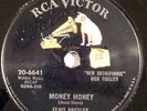 rockabilly 78 RPM ELVIS PRESLEY Money Honey RCA V+ one sided love affair