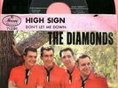 DIAMONDS HIGH SIGN RARE ROCKABILLY OLDIES PICTURE SLEEVE 45 RPM RECORD