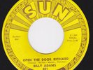 SUN 401 orig R&B Rockers 45 - BILLY ADAMS - Open The Door Richard / Rock Me Baby