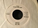 AC/DC “guns for hire” Promo 45 stereo
