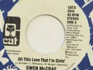 GWEN MCCRAE All This Love That I’m Givin’ CAT 45 modern soul boogie NM HEAR