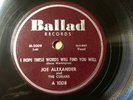 Joe Alexander & Cubans 78 CHUCK BERRY 1954 1st I Hope These Words Will on BALLAD