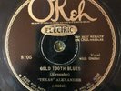 Okeh 8705 Texas Alexander LITTLE HAT JONES Gold Tooth Blues 78 rpm TEXAS EE+/E-