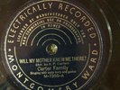Mont Ward 7355 Carter Family  WILL MY MOTHER KNOW ME THERE? 78rpm1933 RARE  E+