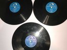 3 Elvis Presley 78's including blue suede shoes, blue moon, heartbreak hotel 