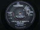 DORIAN GRAY   Love Is All It Should Be   NR MINT   1968 UK PARLOPHONE R 5705   S