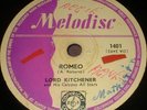 LORD KITCHENER Romeo / Kitch's Calypso 78 1958 MELODISC 1st  RARE CALYPSO