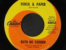 RUTH MCFADDEN: Pencil & Paper / Stop Playing That Song 45 Soul