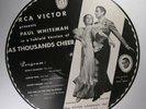 Paul Whiteman VICTOR 39003 E+ PRE WAR JAZZ / PICTURE RECORD 78