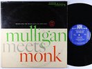 Thelonious Monk - Mulligan Meets Monk LP - Riverside - RLP 12-247 Mono DG VG+