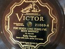 Victor 21069 Kelly Harrell 7 LONG YEARS I'VE BEEN MARRIED 78rpm Country 1927 E+