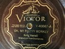 Victor 40047 Kelly Harrell OH MY PRETTY MONKEY 78rpm Country 1927 V+