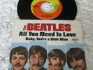 The Beatles-All You Need Is Love/Baby You're A Rich Man-Vinyl 45 with Pic Sleeve