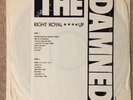 THE DAMNED - RIGHT ROYAL **** UP. WHITE LABEL LP. PUNK