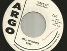 ROCKABILLY bw TEEN- MEL ROBBINS - SAVE IT  / TO KNOW YOU - HEAR -1959 PROMO ARGO