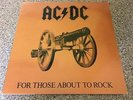 AC DC For Those About To Rock Embossed Sleeve Rare Original UK LP