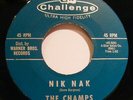 THE CHAMPS Nik Nak & Shades ? Classic Rock Tittyshaker 45 CHALLENGE #9189