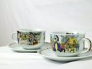 DISNEY 2 SNOW WHITE TEA CUP AND SAUCER SETS 2012 PAUL CARDEW **hard to find**