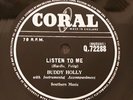 BUDDY HOLLY  - LISTEN TO ME  - RARE ORIGINAL UK CORAL 10