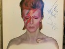 DAVID BOWIE orig. ALADDIN SANE lp AUTOGRAPHED 1973 U.S. promo press (signed '82)