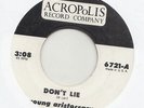 TULSA GARAGE -- YOUNG ARIOSTOCRACY -- DON'T LIE /LOOK AND SEE