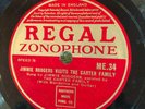 RegZono ME 34 Jimmie Rodgers JIMMIE VISITS CARTER FAMILY E+ 78 rpm 1931