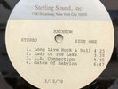 RAINBOW orig. LONG LIVE ROCK 'N' ROLL lp rare STERLING SOUND acetate 1978 DIO