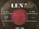 DOO WOP 45 EBONAIRES Lena 1001 LOVE CALL / SOMEWHERE IN MY HEART