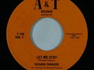 70s Soul 45 RICHARD PARADISE Let Me Stay/I Can Do Bad By Myself on A&T