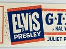 ELVIS PRESLEY -STUNNING 100% GENUINE GI BLUES ADVERTISING BANNER.
