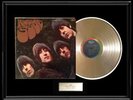 THE BEATLES RUBBER SOUL FRAMED LP DISC VINYL GOLD METALIZED RECORD NON RIAA RARE