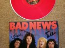 BAD NEWS /BAD NEWS ltd red Vinyl LP signed by Nigel Planer & Peter Richardson