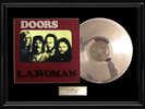 THE DOORS L.A. WOMAN ALBUM FRAMED LP WHITE GOLD SILVER PLATINUM TONE RECORD