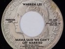 WARREN LEE: Mama Said We Can’t Get Married DEESU Funk Soul 45 Hear